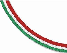 HUBERT Paper Garland Red/White/Green Arch - 12'L