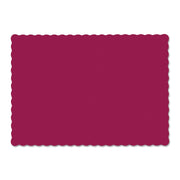 310524 10quot; x 14quot; Scalloped Edge Burgundy Colored Paper Placemat 1000/Case by Hoffmaster – 9.5" Length x 13.5" Width, Paper, Red, Model HFM310524