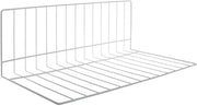 HUBERT L Shape Shelf Divider White Epoxy Coat Wire - 22" L x 8" and 12" Sides