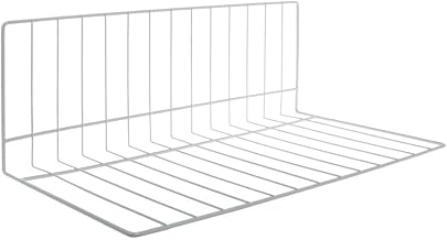 HUBERT L Shape Shelf Divider White Epoxy Coat Wire - 22" L x 8" and 12" Sides