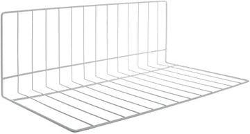 HUBERT L Shape Shelf Divider White Epoxy Coat Wire - 22" L x 8" and 12" Sides