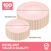 Stock Your Home Gold / 100 / 4 Pack Pack of 25 Plates