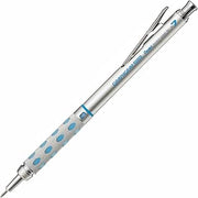Pentel PG1017-C GraphGear1000 Mechanical Pencil 0.7mm Line Width, Stainless Steel Case with Hardness Indicator, Dual Grip Zone, Fully Retractable 4mm Lead Guide, Eraser (Z2-1N), Pack of 12