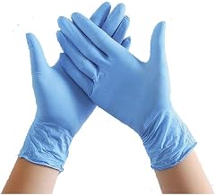 Hubert Nitrile Gloves Disposable Medium Powder Free, 2 Boxes of 100