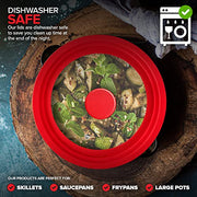 Modern Innovations Red / 7 to 12 Inch / Pot,Pan,Pans,Can Lids