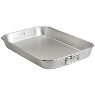 Browne Aluminum Roasting Pan with Handles - 18"L x 12"W x 2"H by Browne Foodservice – Aluminum, Silver, Model 5811015
