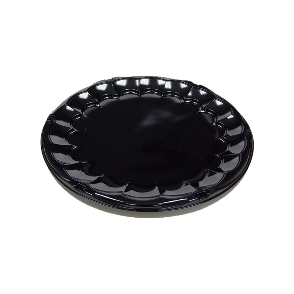 Pactiv 9816KY SmartLock CaterWare Plastic Trays, 16" Diameter, Black (Pack of 50)
