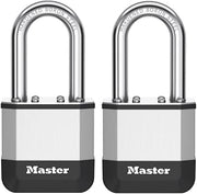 Master Lock Elite™ 45mm Laminated Padlock, 38mm Long Boron Shackle Pack of 2