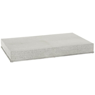 Galvanized Metal Display Riser - 23 3/4" L x 14 3/4" W x 2 1/2" H by HUBERT – Tin, Gray, Model AKI-47804