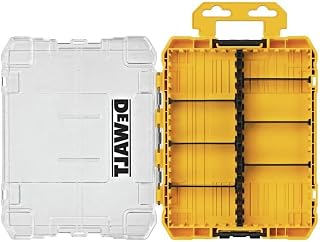 DEWALT Tool Box, Medium 8-Compartments Small Parts Organizer, Portable Tough Case Screw Organizer Toolbox with Customazible Dividers (DWAN2190) (Pack of 5)
