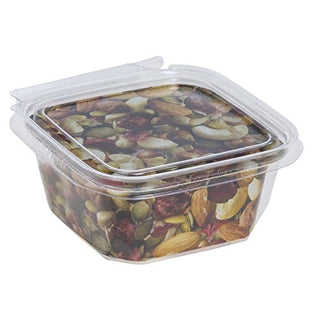 Safe-T-Fresh Squareware 12 oz Clear PET Plastic Clamshell 288 per Case by Distributed By Hubert – 12.0 ounces, Plastic, Clear, Model TS4012