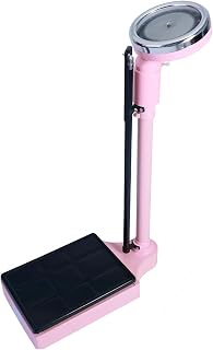Mechanical Bathroom Scale with Adjustable Height Rod, Easy to Read Oversized Dial, Telescopic Pole 190cm, Weighing Range 120kg for Accurate Measurements