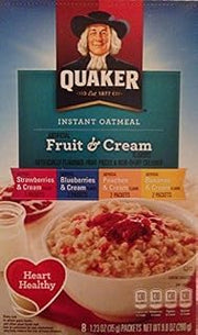 Quaker Instant Oatmeal Regular, .98 oz, 8-Count Boxes (Pack of 4)