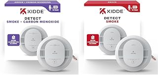 Kidde Hardwired Smoke & Carbon Monoxide Detector Bundle with Hardwired Smoke Detector, 10-Year Battery Backup