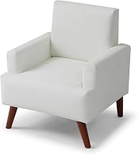 Glory Furniture Ventura Faux Leather Accent Chair in White