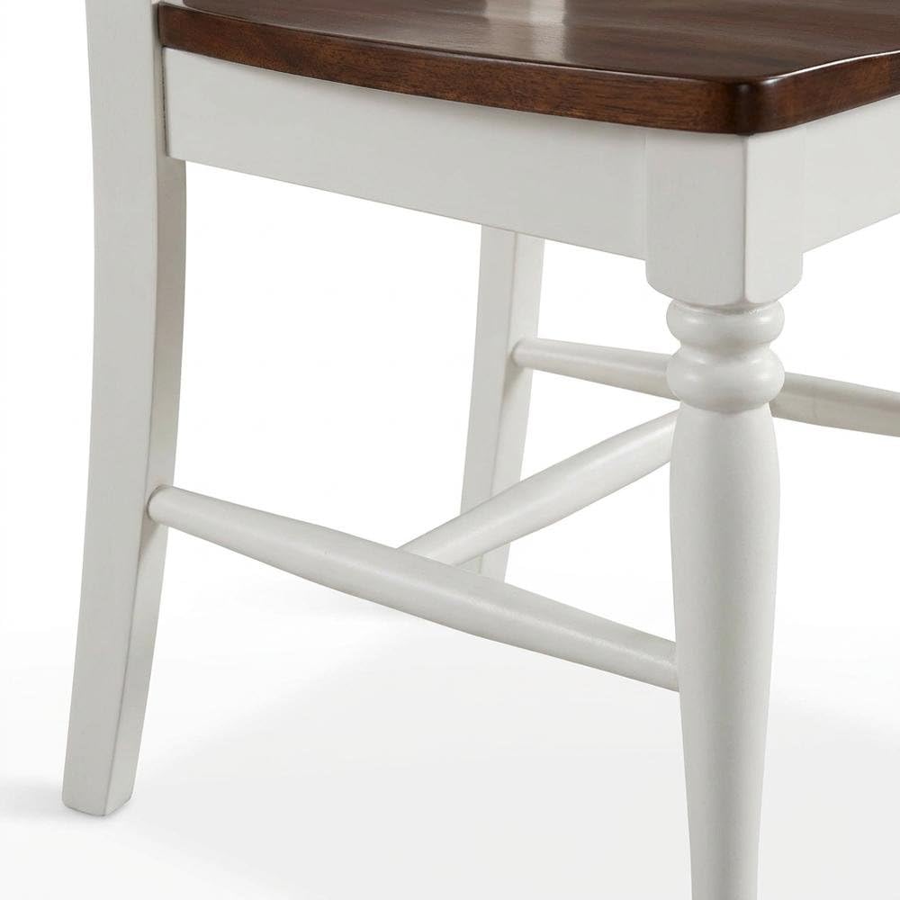 White Dining Chairs Set by Furnifact – Solid Rubberwood 50.00%,Mdf 40.00%,Birch Veneer 10.00%, White, Pack of 4