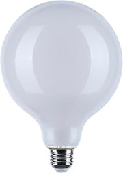 Satco S12156 8W LED G40 Globe Bulb, Warm Dimming 3000K-2000K, 800 Lumens, 90 CRI, 60W Replacement, White Globe, E26 Medium Base, Enclosed Fixture Rated, Dimmable, 120 Volt