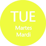 Tuesday Labels Yellow Day of The Week Dots Tri-Lingual - 3/4" Dia 1000 Per Roll by HUBERT – 0.75 inch, Paper, Yellow, Model 85765