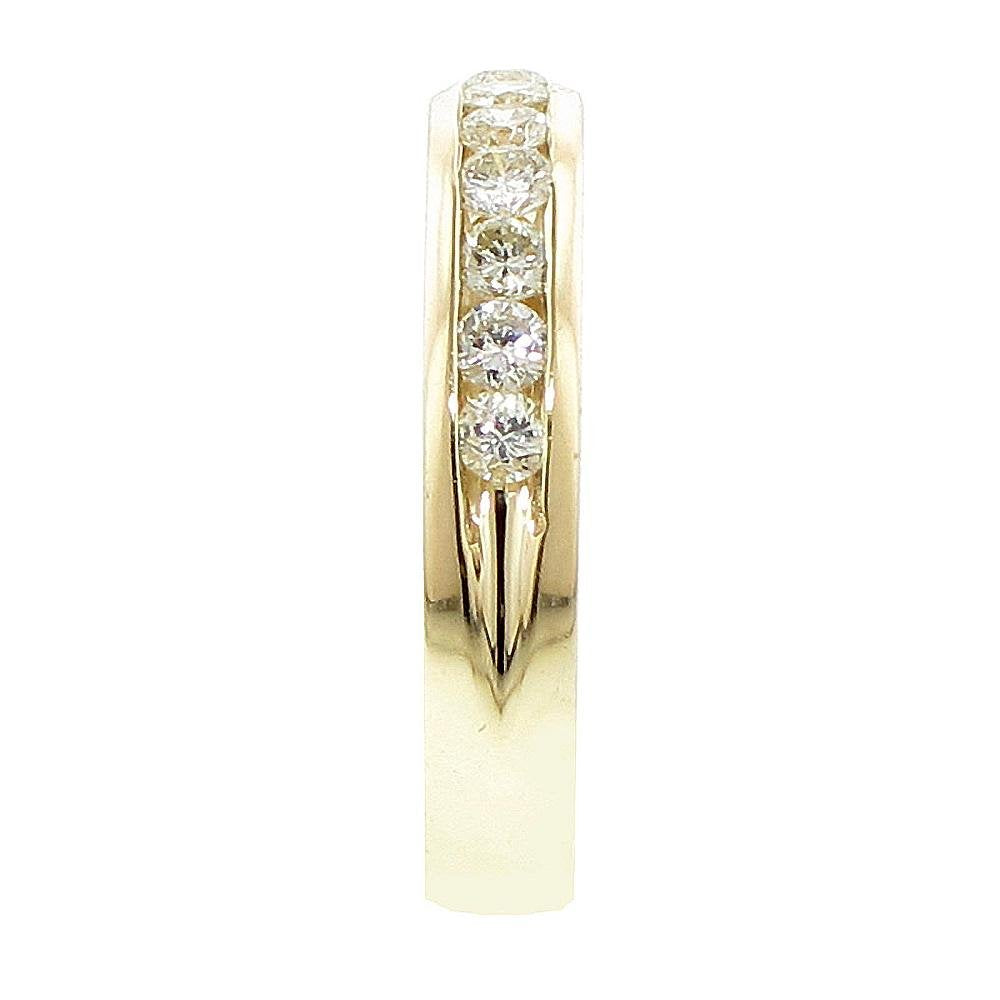 0.75 CT Channel Set Anniversary Round Diamond Wedding Band in 14k Yellow Gold - Size 10. by VIP Jewelry Art – Yellow Gold, Yellow,Gold, Model WB105YVIP