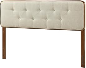 Furnifact Tufted Fabric, Wood Twin Headboard, Elegant Upholstered Design, Durable Wooden Frame, Comfortable Padding, Single Piece, Classic Style for Bedroom