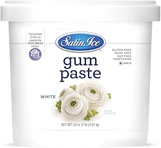 Satin Ice Gum Paste for Cake Decorating, White (2 Pound)