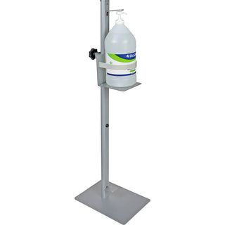 Foot Operated Hand Sanitizer Dispenser by Global Industrial – 47"L x 12"W x 44"H, Steel, Silver, Model TT-1980