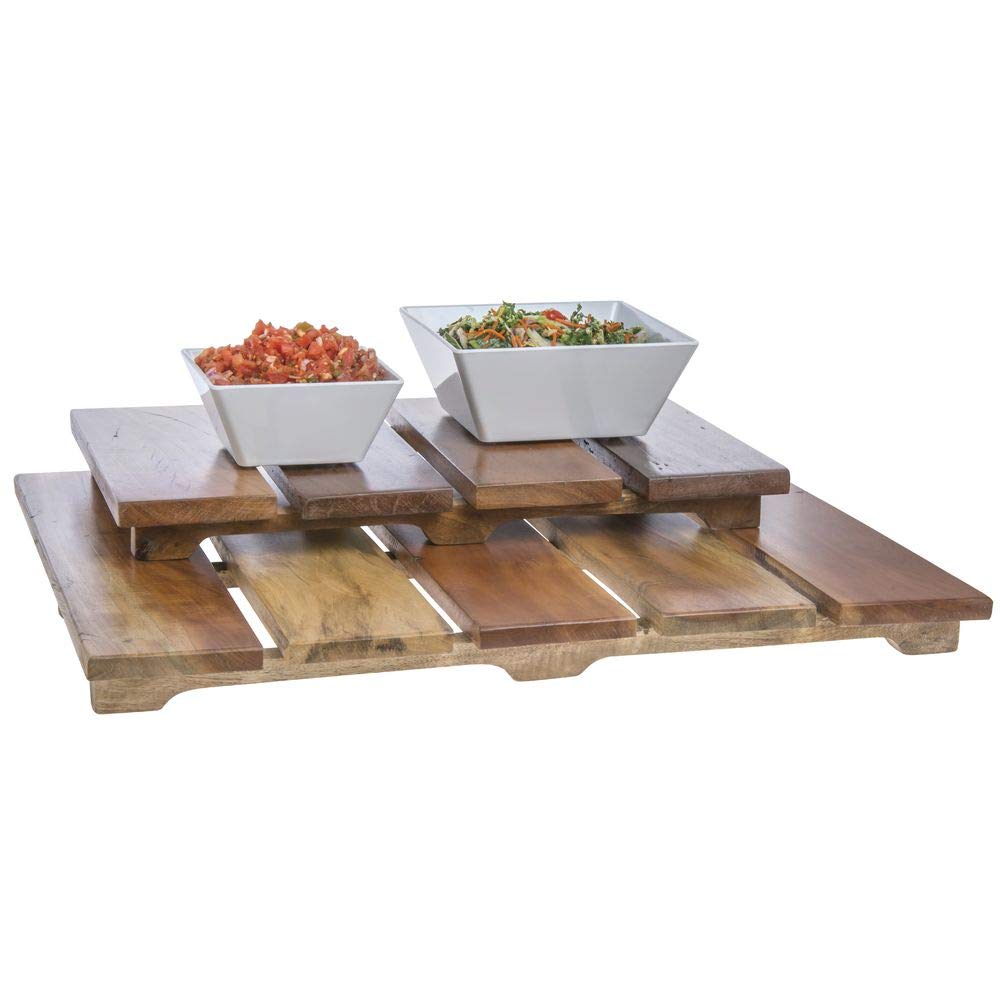 Wood Pallet Display Riser Rectangular - 24" L x 15" W x 2 1/2" H by HUBERT – Wood, Natural, Model 57222