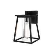 Lambert One Light Outdoor Wall Sconce Black by Lighting Design – Iron, Black, Model OD346W11BK