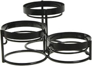 HUBERT 3-Tiered Buffet Server for Bowls in Black