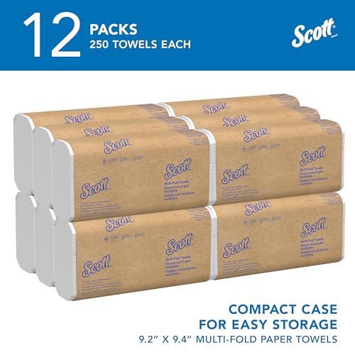 Scott Professional 250 Count (Pack of 12) / White / Multifold Paper Towels Paper Towels