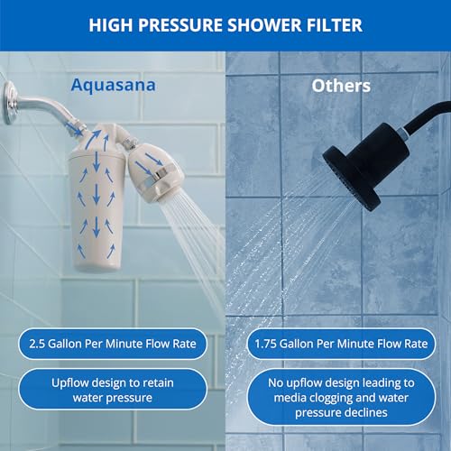 Aquasana Max Flow (2.5 GPM) / Handheld Shower Head Filter (White) / White Showerhead Filters