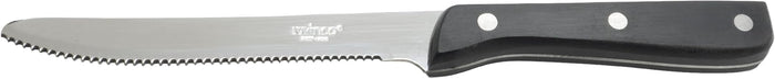 Winco Jumbo Stainless Steel Steak Knife, Blade, POM Handle (Set of 12) | Secure grip to reduce fatigue, Restaurant service, Great for Steaks, Chops, Entrees and Table Service