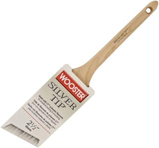 6-Pack of 2-1/2” Wooster Brush Company 5224 Silver Tip CT Polyester Angle Sash Paint Brush