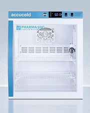 ACCUCOLD 2 cu.ft. Medical Refrigerator, 19” Wide, Compact Vaccine Refrigerator, Glass Door- ARG2PV (Glass Door)