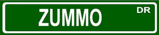 ZUMMO 4"x18" Standard Green Street Sign Style Affect Novelty Aluminum Street Sign