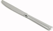 Fortessa Bistro 18/10 Stainless Steel Flatware Solid Handle Dessert Knife, Set of 12, Silver