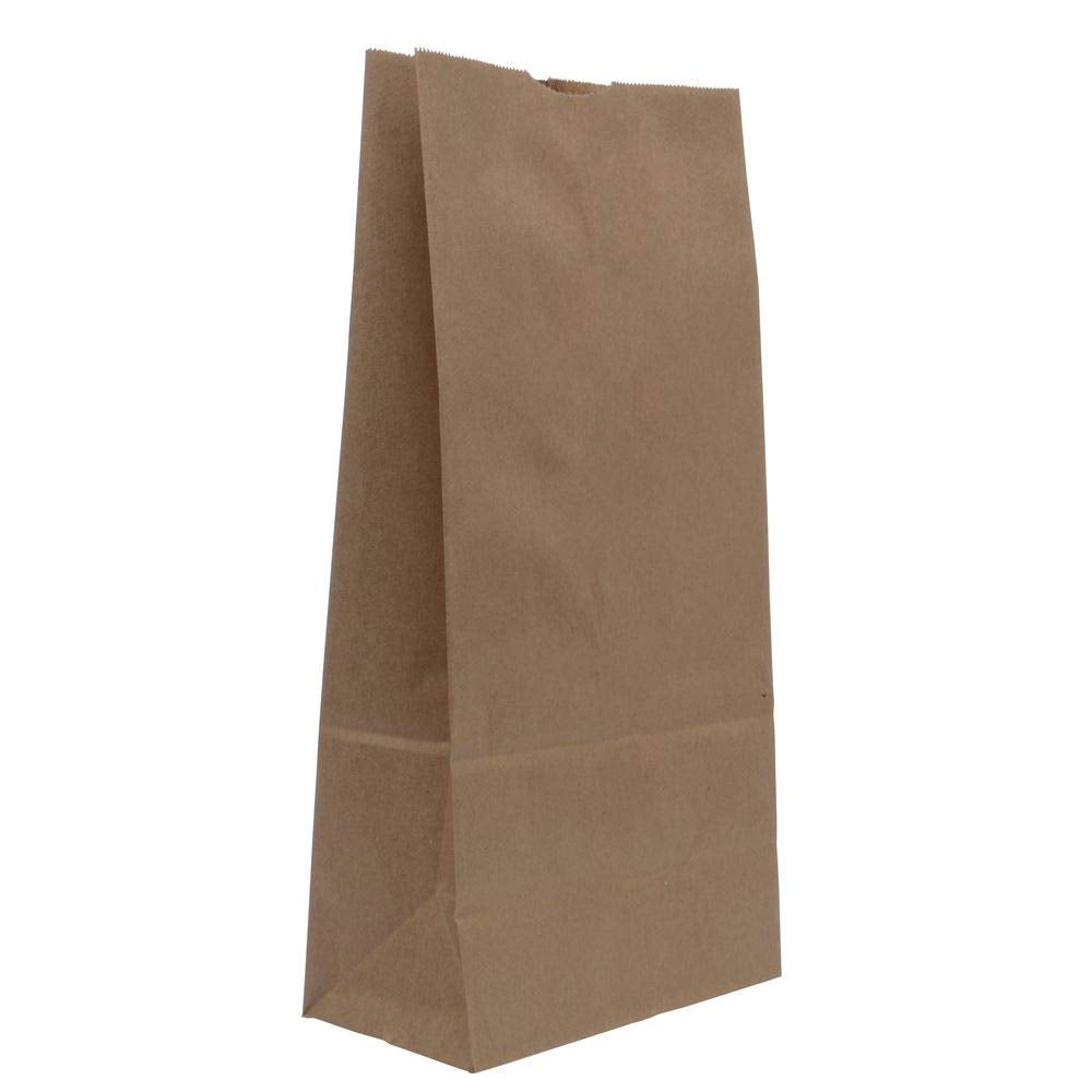 CORPORATION Bagcraft 301034 4# Natural Kraft Heavy-Duty Grocery Bag - 4 7/8" L x 3 1/4" D x 9 5/8" H by AJM Packaging – One Size, Brown, Pack of 500, Model GB04NP5C