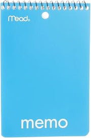 Mead Memo Book, College Ruled, 4"x6", 40 Sheets, Assorted [Set of 6]6