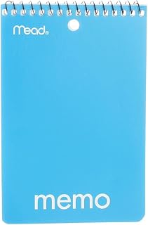 Mead Memo Book, College Ruled, 4"x6", 40 Sheets, Assorted [Set of 6]6
