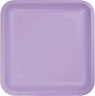 Creative Converting Touch of Color 18 Count Square Paper Dinner Plates, Luscious Lavender , One size -