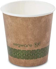Vegware Plant-Based Compostable 4oz Brown Kraft Hot Cup, 62-Series (Case of 1000)…
