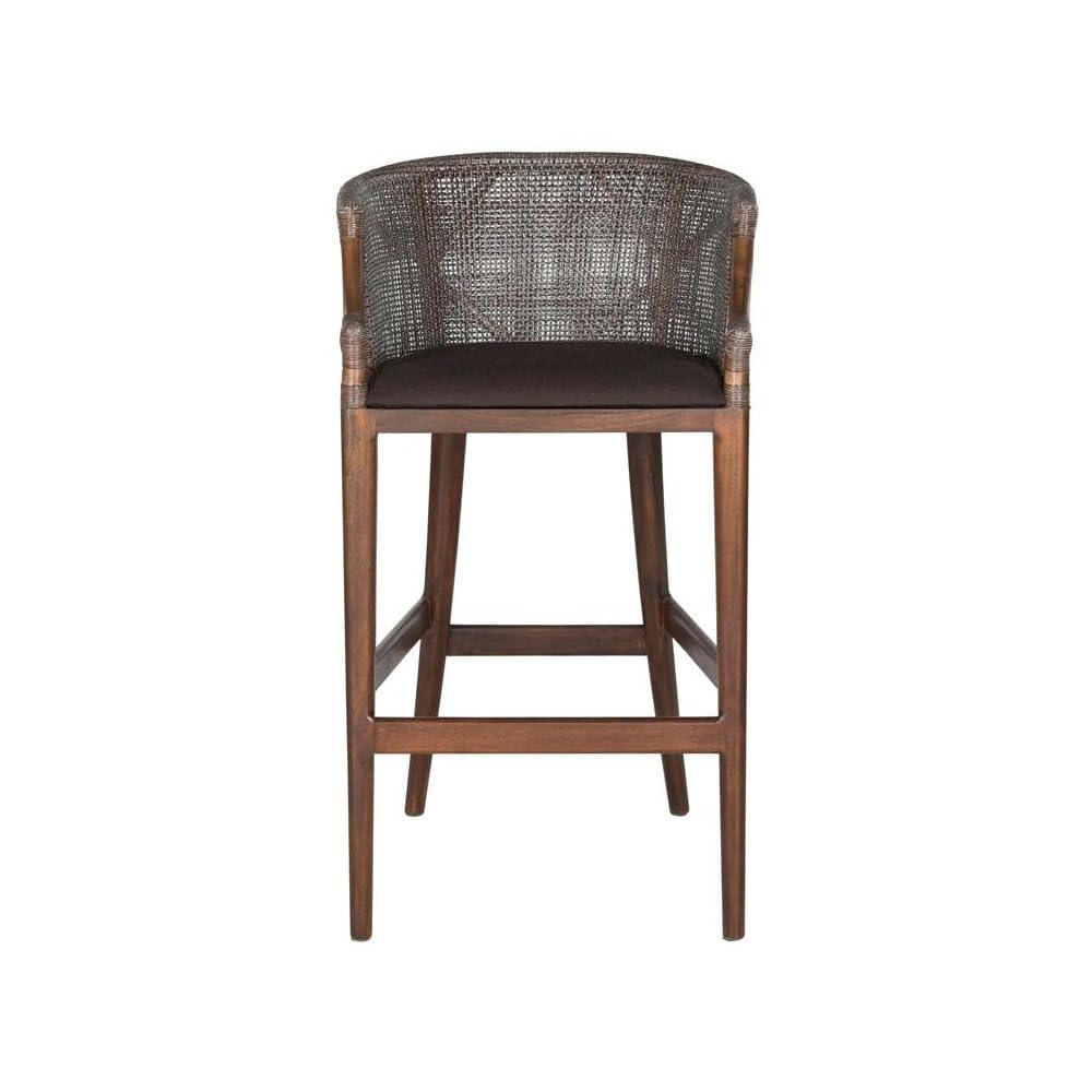 Dark Brown Adventure Bar Stool with Wood Frame by Starlight Canyon Home – Wood, Brown