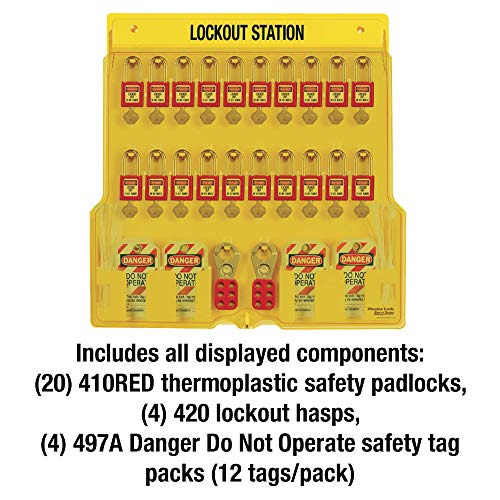 Master Lock Includes 20 Zenex Padlocks / Yellow / Modern Keyed Padlocks