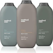 Method Men Body Wash Trio for Daily Cleansing and Skin Care, Moisturizing Body Wash, Sea and Surf, Cedar and Cypress, Juniper and Sage, 18 Fluid Ounce (Pack of 3)