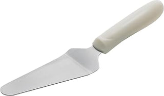 Winco 4 5/8" x 2 3/8" White Plastic Pie Server with Offset with Handle