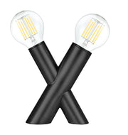Temora 2 Light Table Lamp - Matte Black by Dainolite – Metal, Matte Black, Model TMA-71T-MB