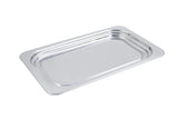 Stainless Steel Rectangular Full Size Food Pan by Bon Chef – 21.5" x 13.5" x 1.3", Stainless Steel, Model 5207
