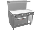 Southbend 48" Ultimate Restaurant Gas Range w/ 48" Griddle by Imperial – 35.0 quarts, Stainless Steel, Stainless-Steel, Model 448AC-4G