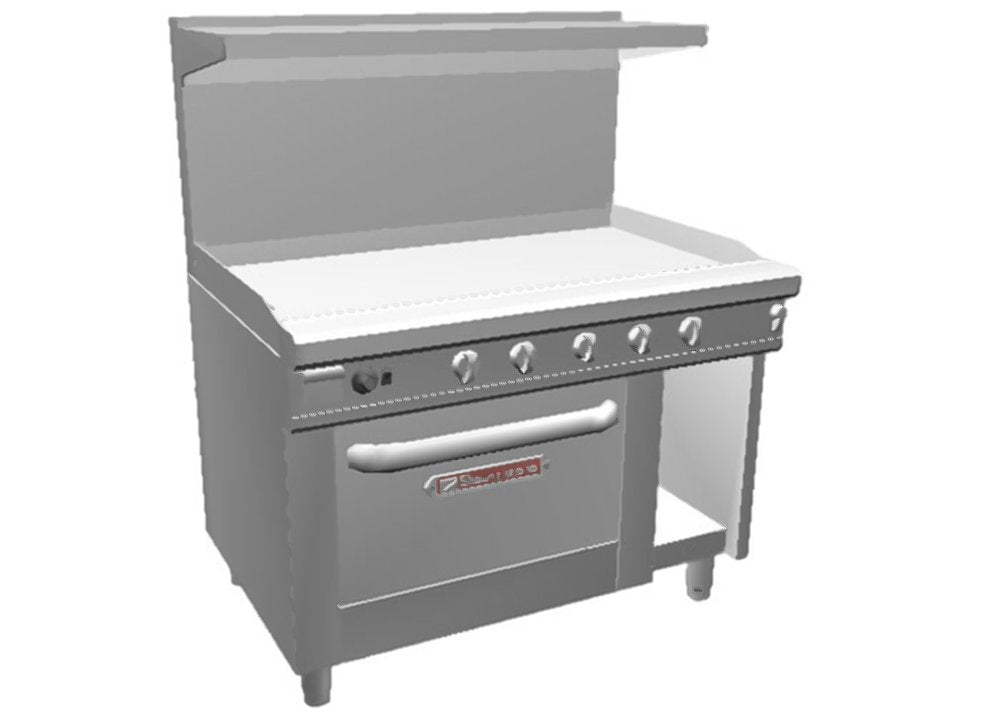 Southbend 48" Ultimate Restaurant Gas Range w/ 48" Griddle by Imperial – 35.0 quarts, Stainless Steel, Stainless-Steel, Model 448AC-4G