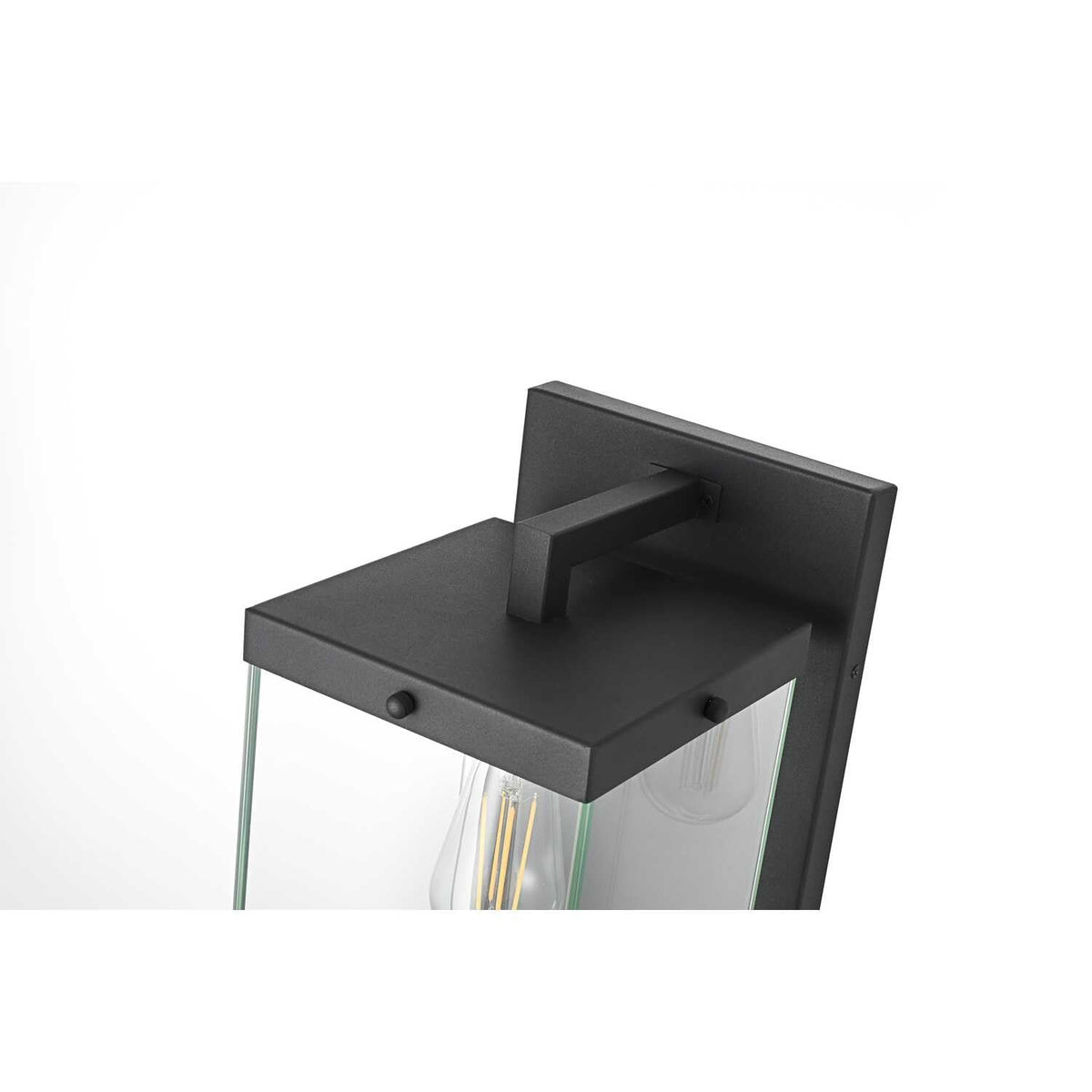 Julien One Light Outdoor Wall Sconce Black by Lighting Design – Iron, Black
